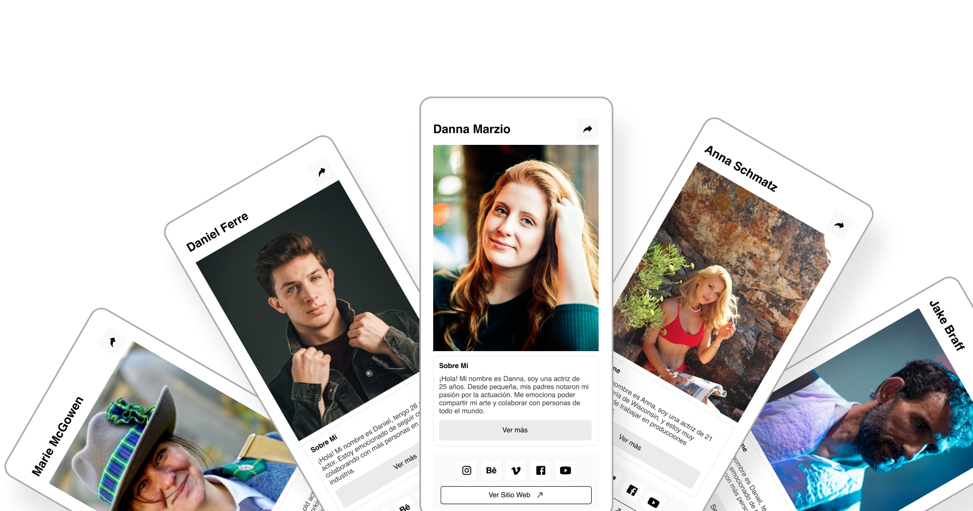 Mobile and web portfolio sharing