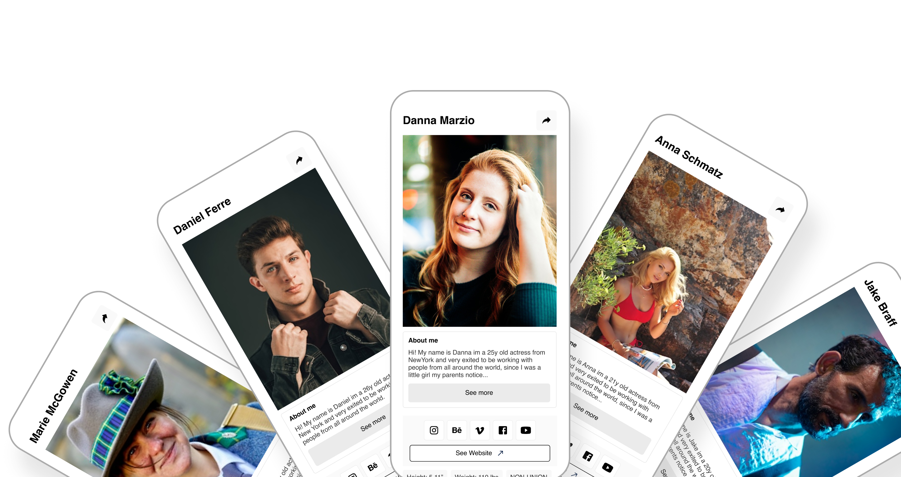 Mobile and web portfolio sharing